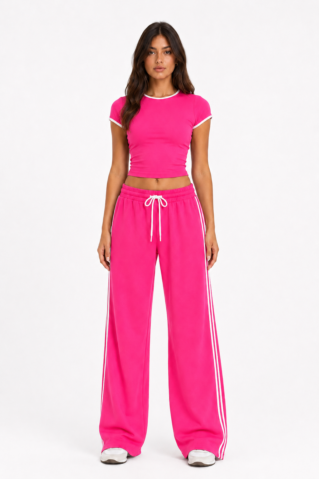 Ringer Track Co-ord Set (Pink Mist)
