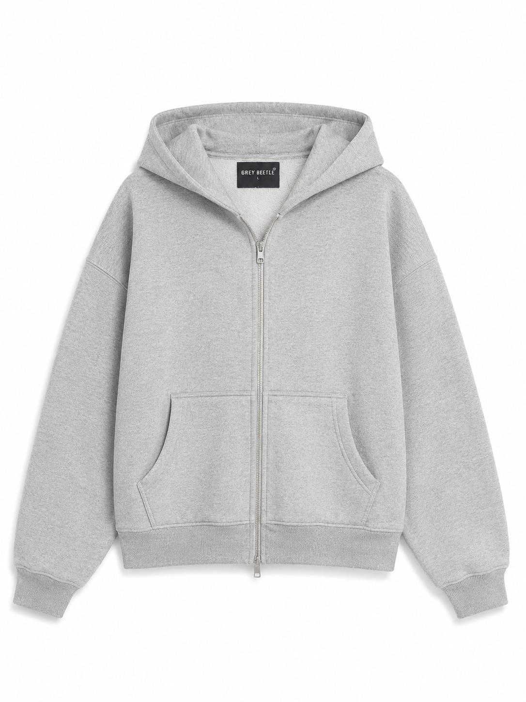 Men's Zip-Up Hoodie (Mist Grey)