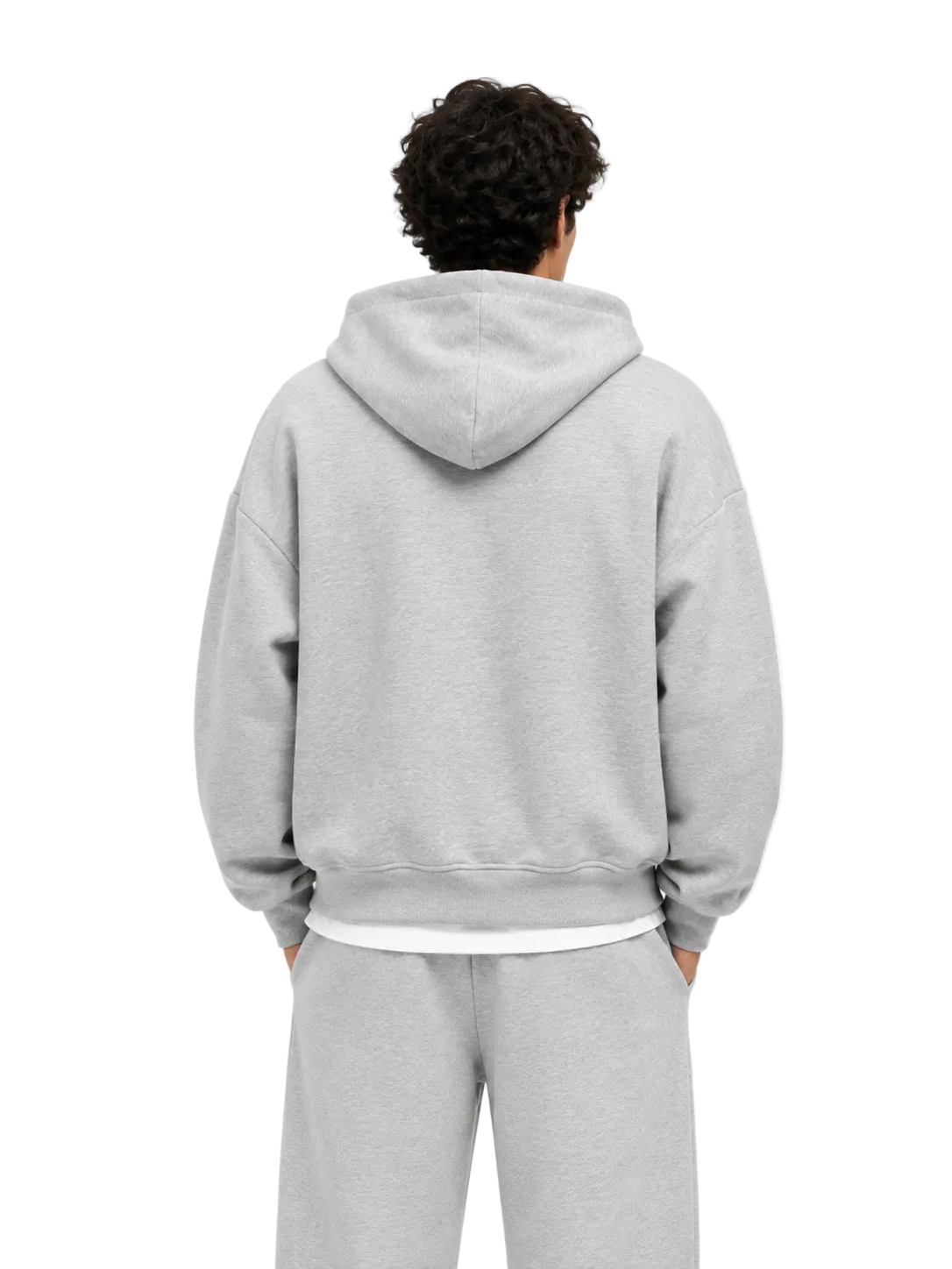 Men's Zip-Up Hoodie (Mist Grey)