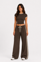 Ringer Track Co-ord Set (Mocha)