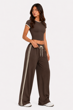 Ringer Track Co-ord Set (Mocha)