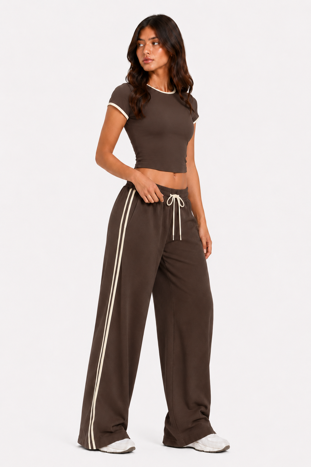 Ringer Track Co-ord Set (Mocha)