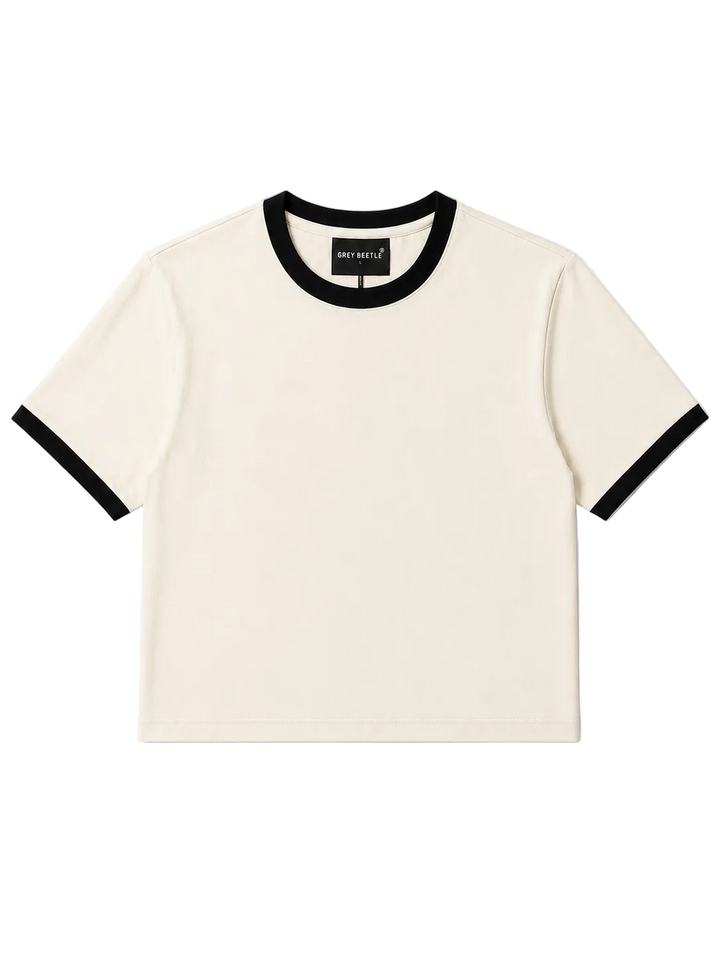 Classic Ringer Box T-Shirt (W-BLK)