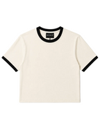 Classic Ringer Box T-Shirt (W-BLK)