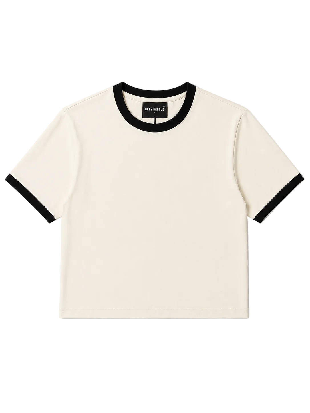 Classic Ringer Box T-Shirt (W-BLK)