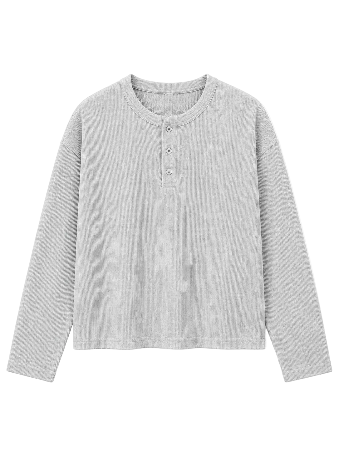 Men's Classic Henley - Mist Grey