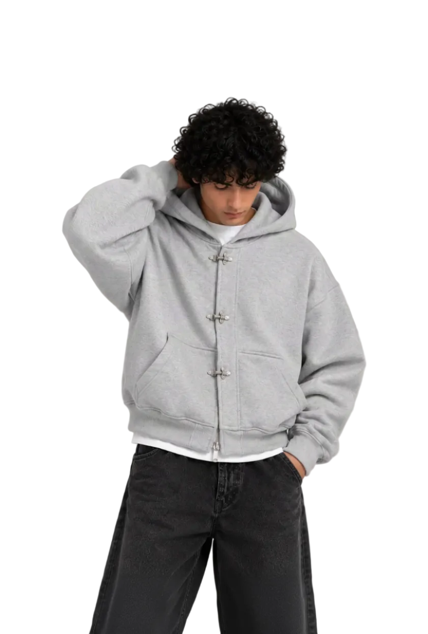 Clasp Hoodie (Mist Grey)