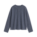 Men's Classic Henley - Steel Blue
