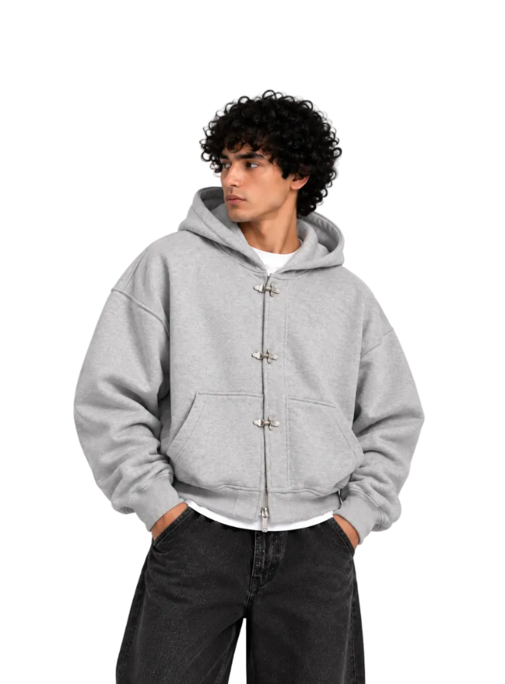 Clasp Hoodie (Mist Grey)