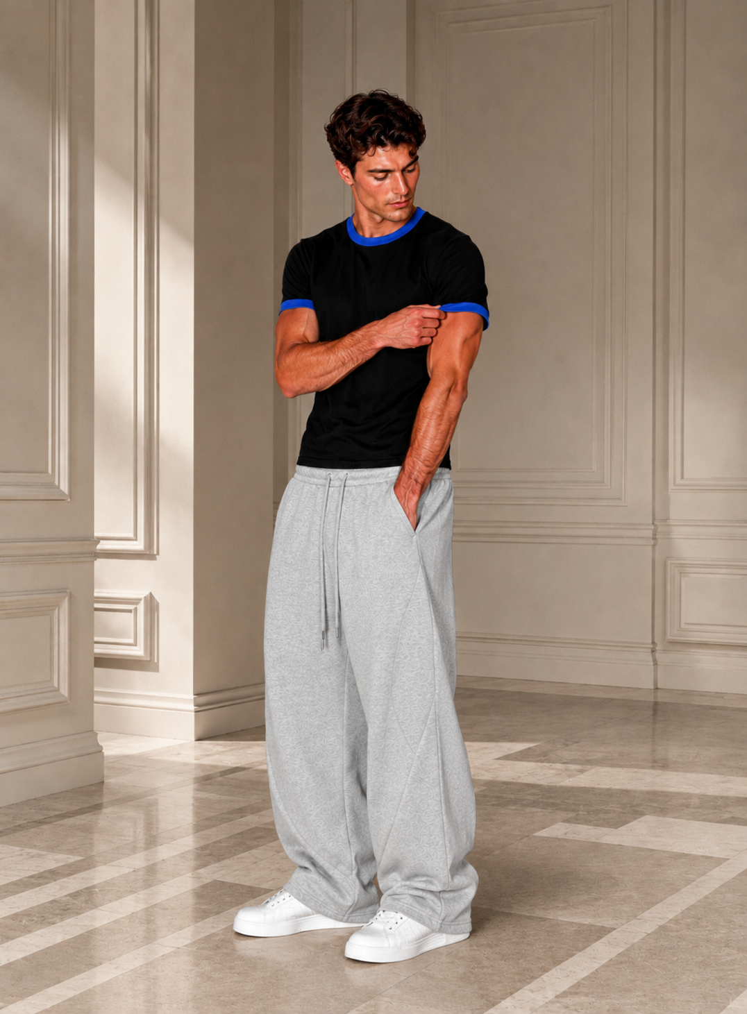 Classic Ringer Box T-Shirt (B-BLU)