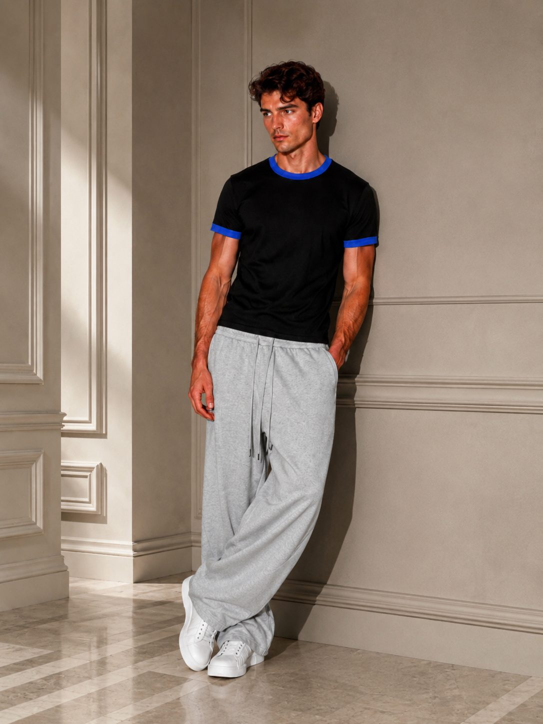 Classic Ringer Box T-Shirt (B-BLU)