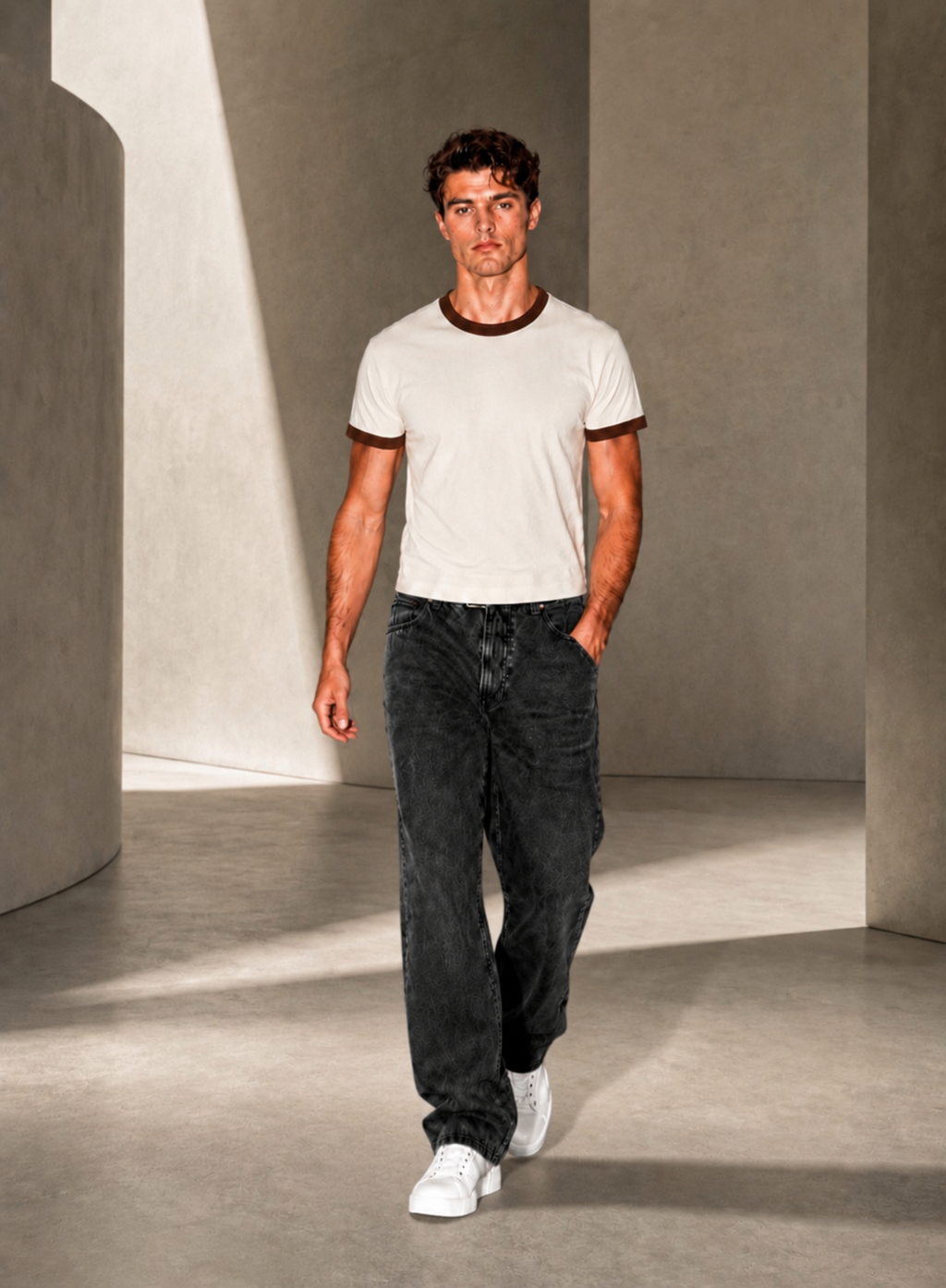 Classic Ringer Box T-Shirt (W-BR)