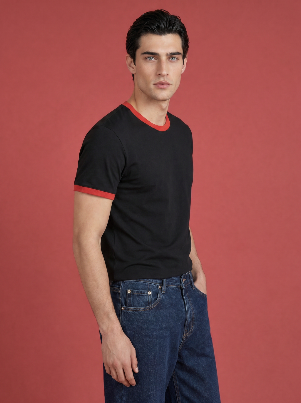 Classic Ringer Box T-Shirt (BR)